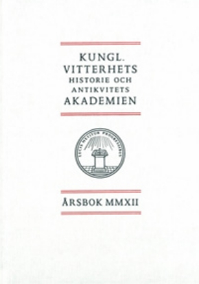 Bild på Kungl. Vitterhets historie och antikvitets akademien årsbok. 2012