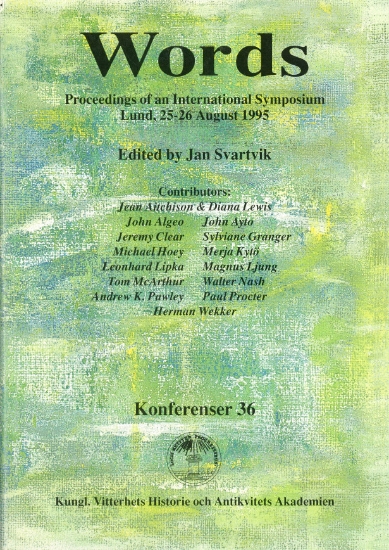 Bild på Words : Proceedings of an international symposium, Lund, 25-26 August 1995