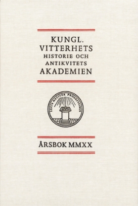 Bild på Kungl. Vitterhets historie och antikvitets akademien årsbok. 2020