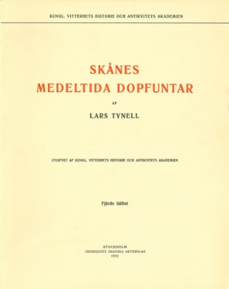 Bild på Skånes medeltida dopfuntar. Häfte 1-4