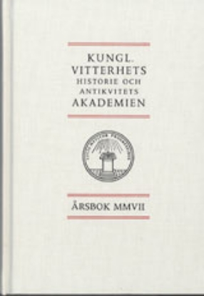 Bild på Kungl. Vitterhets historie och antikvitets akademien årsbok. 2007