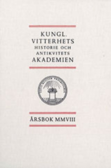 Bild på Kungl. Vitterhets historie och antikvitets akademien årsbok. 2008